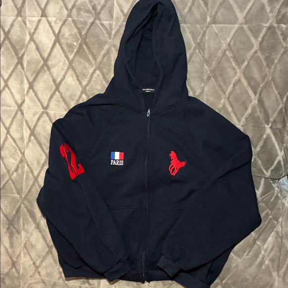 Balenciaga Other - Balenciaga Navy Unisex AW22 Polo Hooded Sweatshirt size M